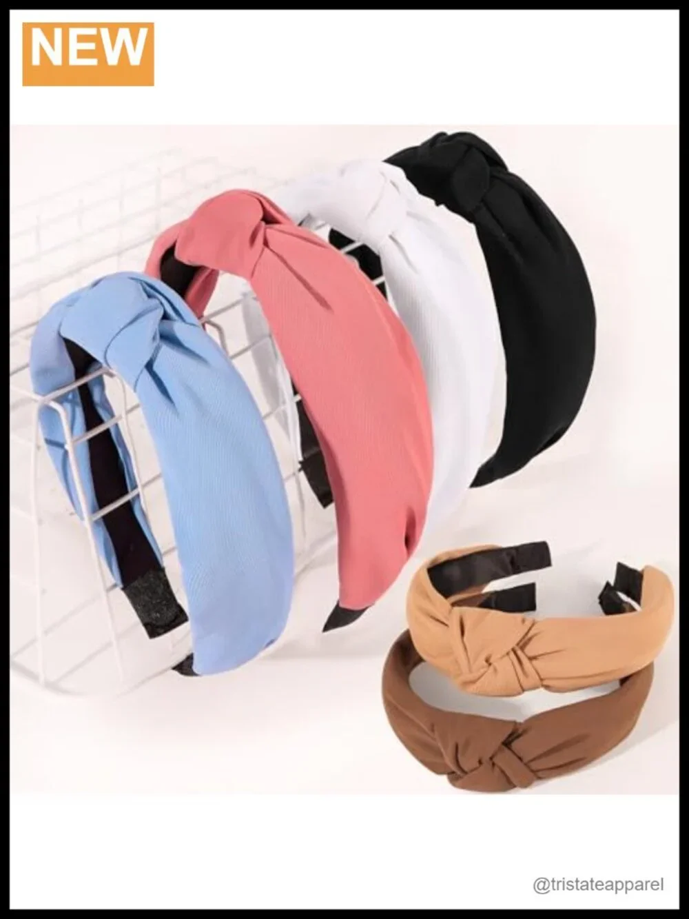 6 Pack Knotted Headbands for Women - Wide Top Knot Hair Accessories - Stretchy
